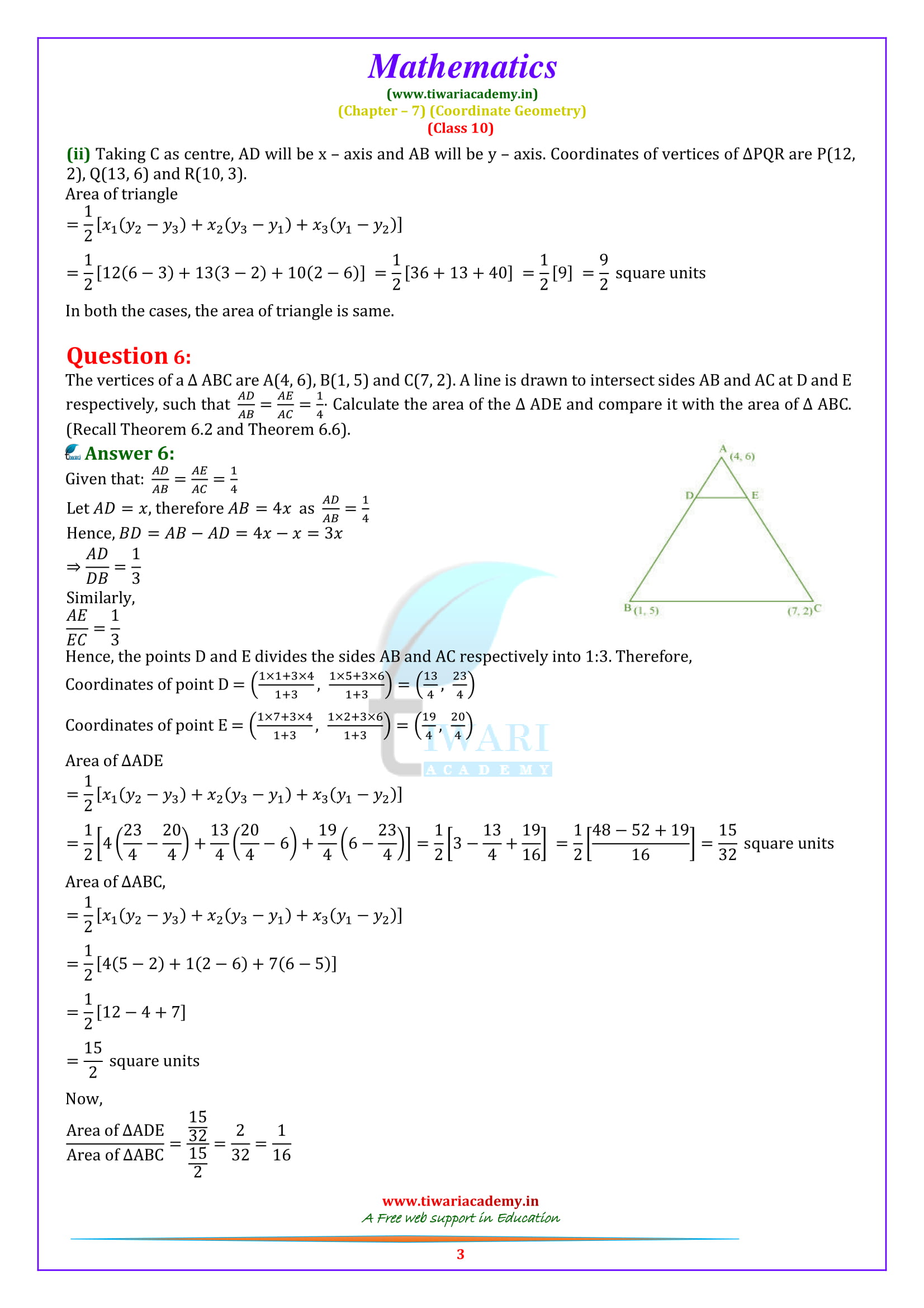 NCERT Solutions for class 10 Maths Exercise 7.4 optional questions answers