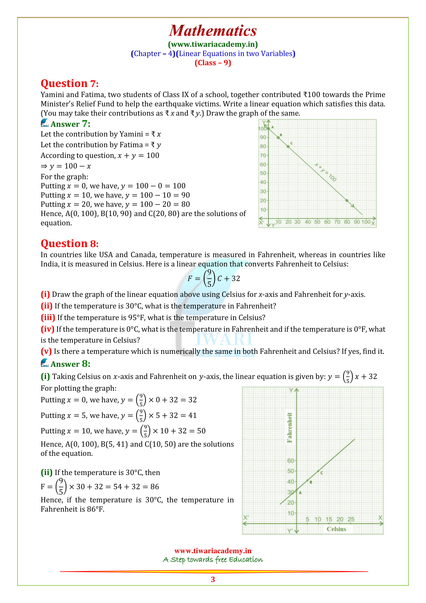 NCERT Solutions for class 9 Maths Chapter 4 Exercise 4.3 in english 