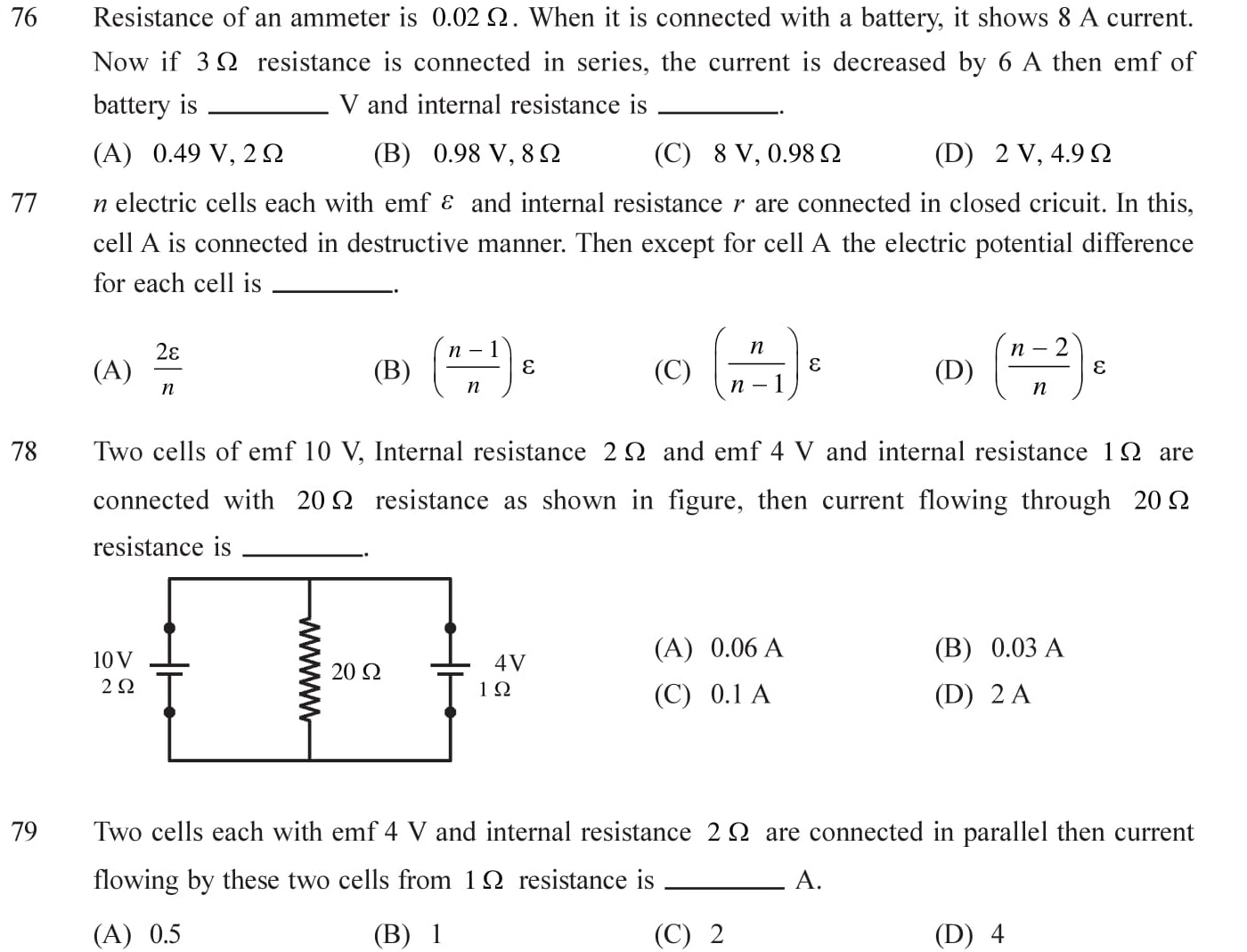 NEET-JEE-IIT-Questions-Current-Electricity-Topic-14