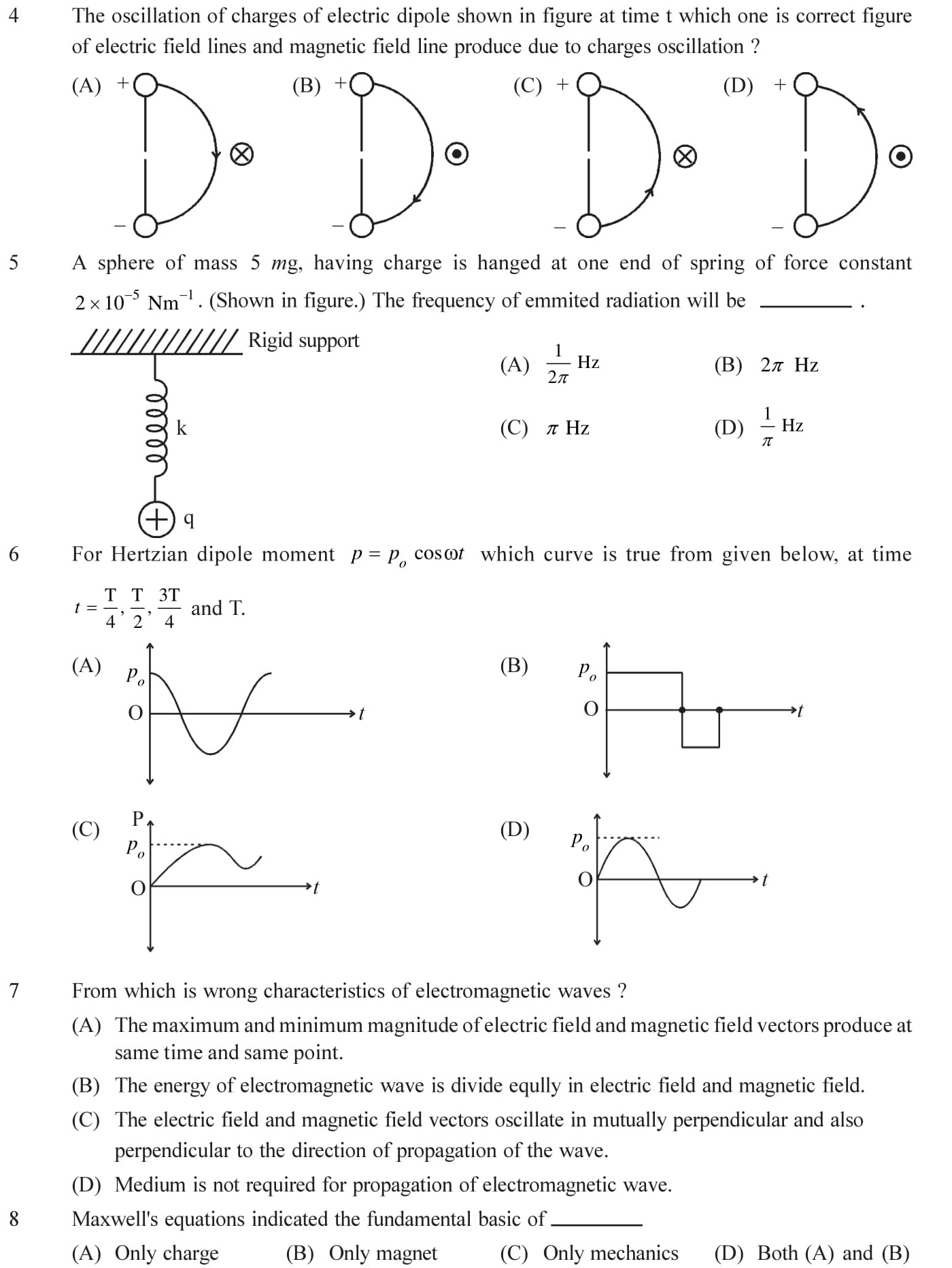 Questions based on Eletromagnetic Waves - EM Waves for Entrance Exams topic 2