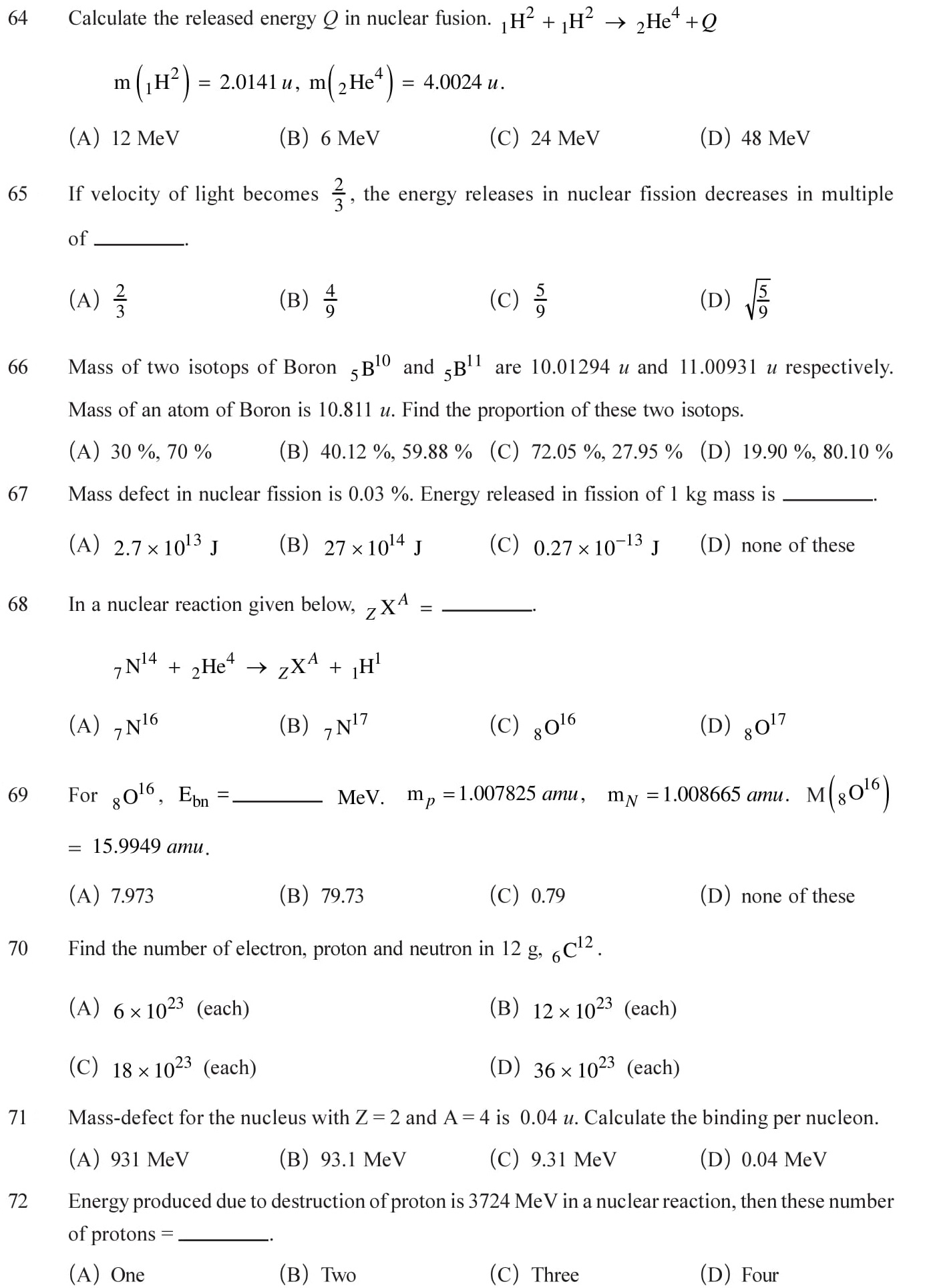 12 Physics Chapter 13 nuclei extra questions