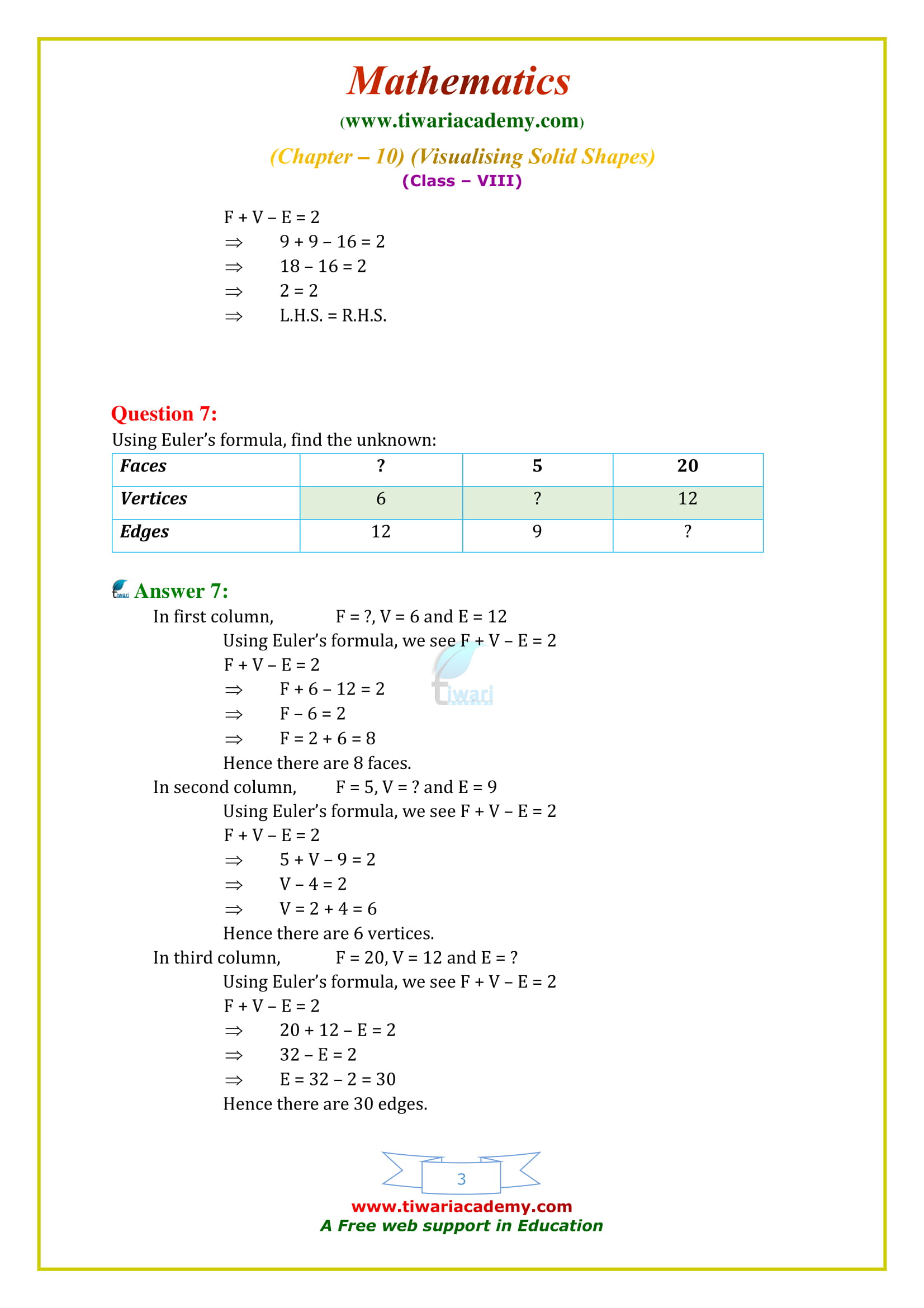 NCERT Solutions for Class 8 Maths Chapter 10 Exercise 10.3 free to download