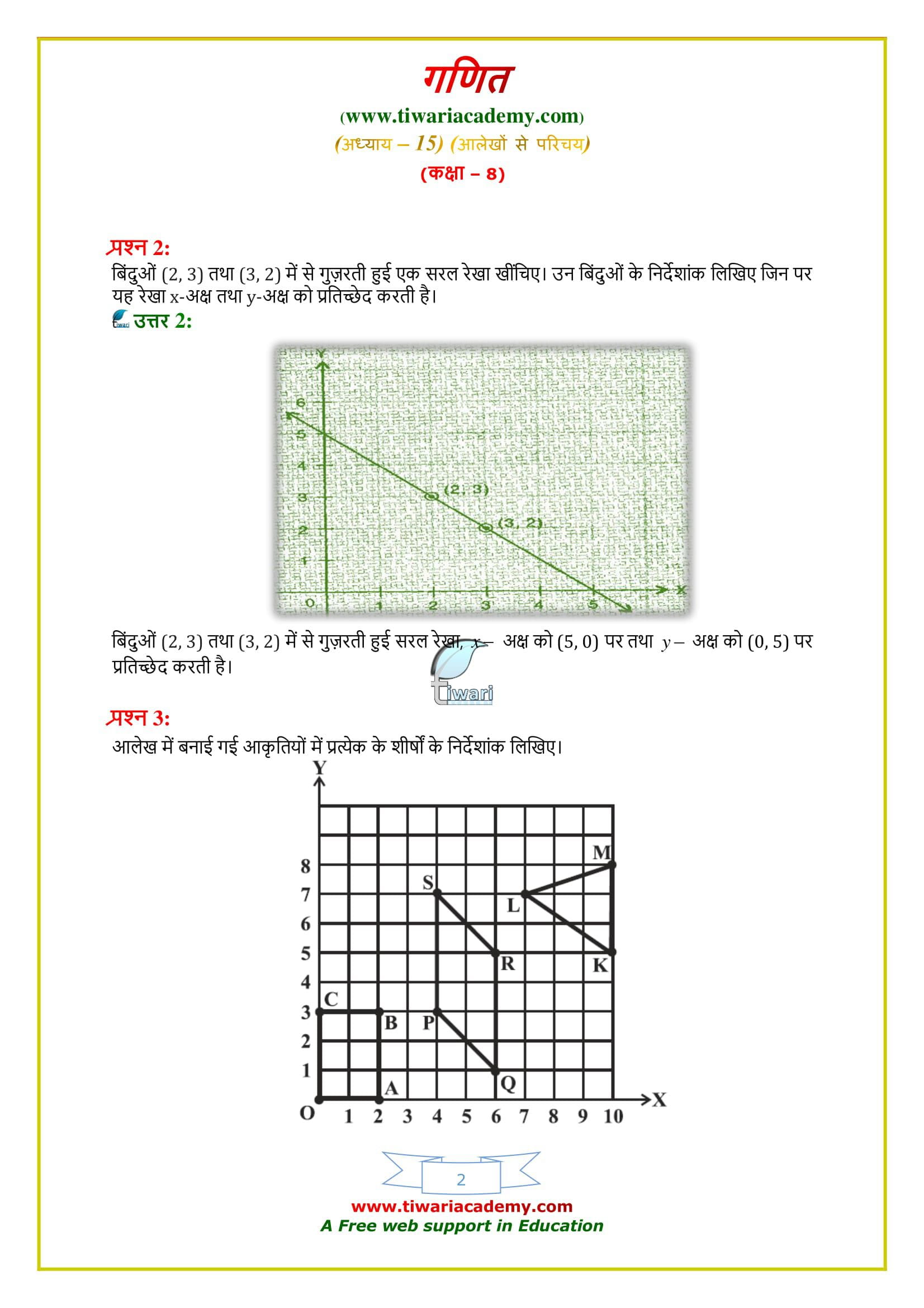 8 Maths Exercise 15.2 solutions in hindi medium in updated form for 2020 – 2021 cbse syllabus